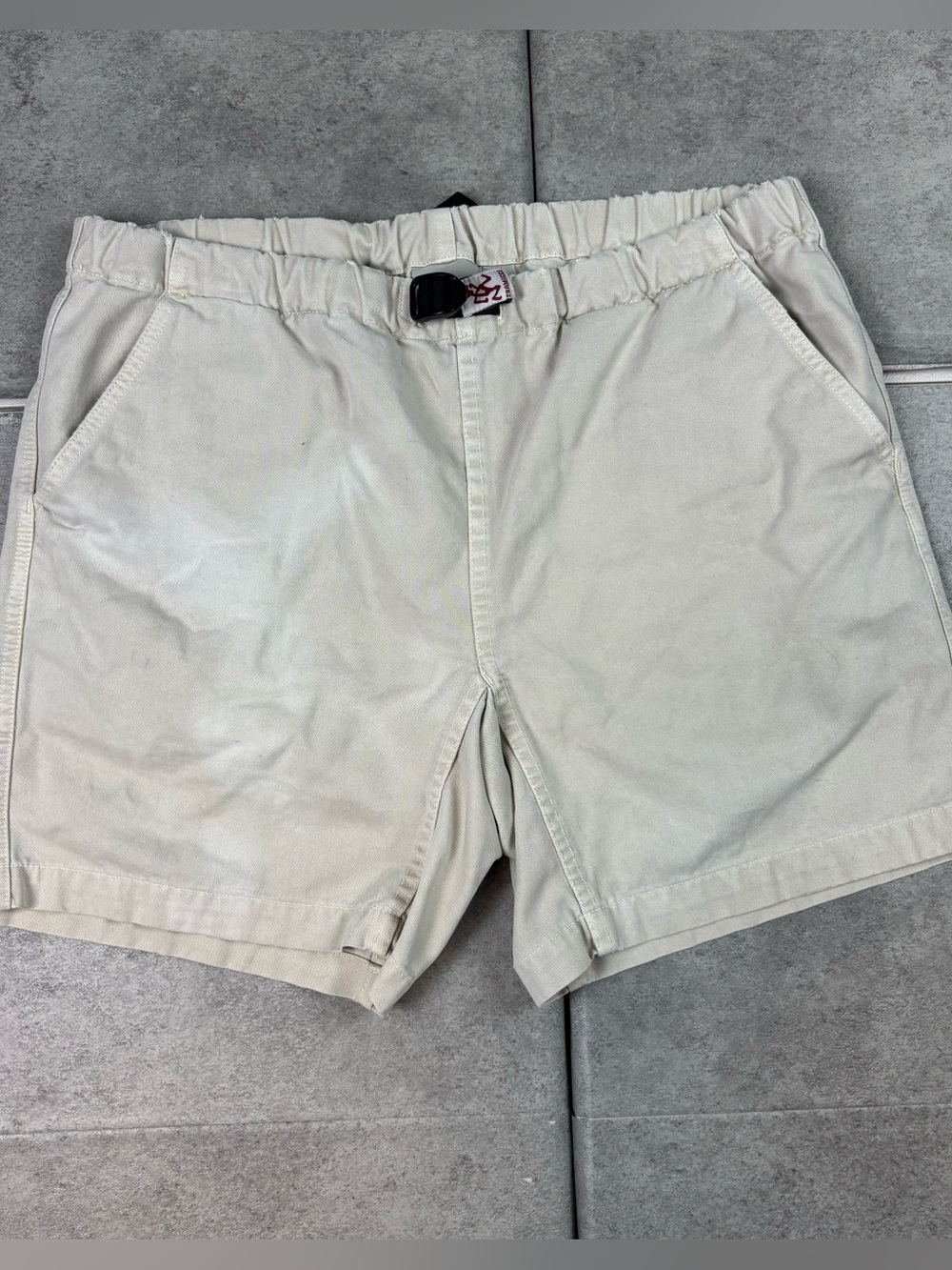 Vintage Gramicci Men's Tan and Cream Shorts